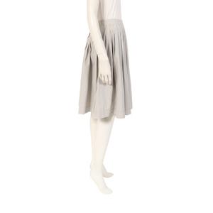 プラダ PRADA スカート プリーツ グレー 38 ボトムス XS コットン