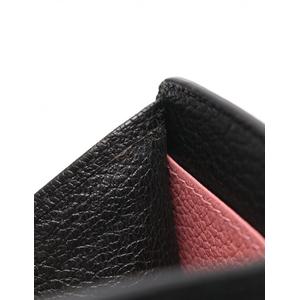 ミュウミュウ miumiu 三つ折り財布 ピンク 黒 小物 レザー 5MH020