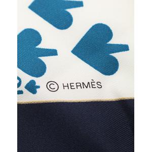 HERMES(エルメス)18SS Jeu de Cartes ジュードカルツ ツイリー シルクツイル トランプ柄 スカーフ オレンジ エルメス 18SS JEU DE CARTES ツイリー スカーフ シルク