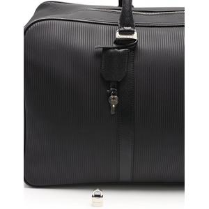 ブルガリ BVLGARI ボストンバッグ ミレリゲ 黒 PVC レザー メンズ 114 