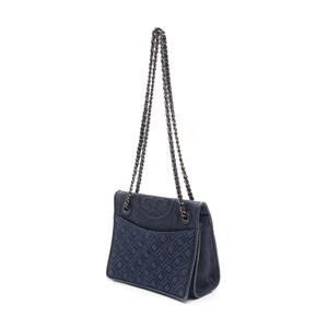 トリーバーチ TORY BURCH チェーンショルダーバッグ 青 デニム 