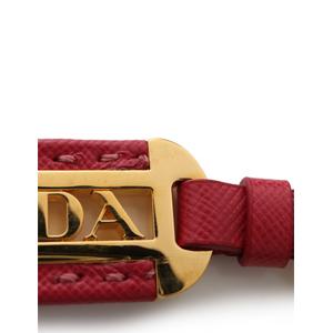 プラダ PRADA バッグチャーム ロゴ ピンク ゴールド 小物 キーリング プラダ PRADA バッグチャーム ロゴ ピンク ゴールド 小物 レザー