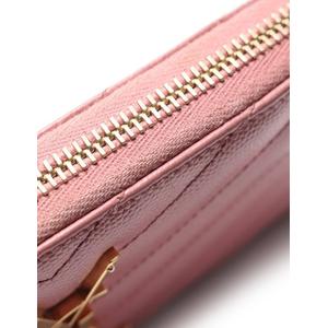 新品未使用★サンローラン長財布★ラウンドファスナー♪ピンク サンローラン SAINT LAURENT ラウンドファスナー長財布 レザー