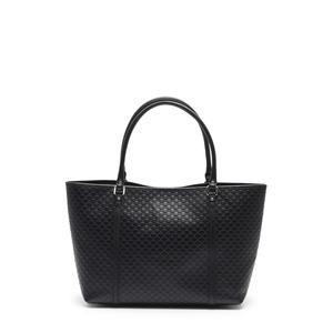 グッチ GUCCI トートバッグ マイクログッチシマ 黒 449647 レザー