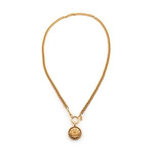 CHANEL ヴィンテージ メダルデザイン ロングチェーンネックレス ゴールド シャネル CHANEL チェーンロングネックレス ゴールド