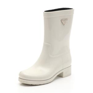プラダスポーツ PRADA SPORT レインブーツ 白 37 シューズ 24cm 3U5619