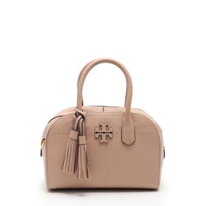 【トリーバーチピンクベージュ】ショルダーバッグミニボストン タッセル付き トリーバーチ TORY BURCH ハンドバッグ ショルダーバッグ ミニ