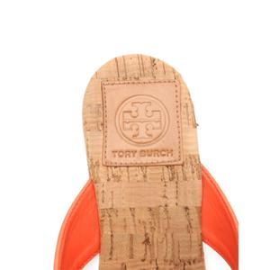 美品　トリーバーチ　ウェッジソールサンダル　オレンジ　サイズ8 トリーバーチ TORY BURCH ウェッジソールサンダル オレンジ 8M