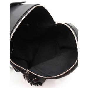 フェンディ FENDI バックパック リュック 黒 8BZ035 レザー フラワー