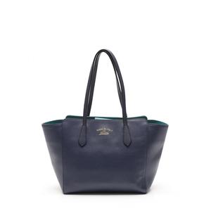 GUCCI グッチ スウィングトートバッグ 354408 ネイビー レザー グッチ GUCCI トートバッグ スウィング ネイビー 水色 354408