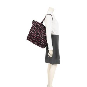 プラダ PRADA エコバッグ トートバッグ 黒 ピンク ナイロン