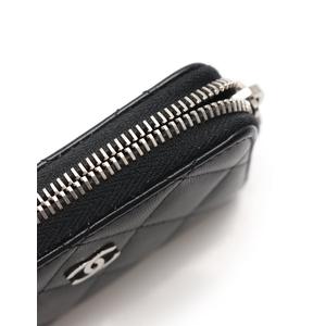シャネル CHANEL 小銭入れ 黒 マトラッセ ラムスキン ココマーク CHANEL - CHANEL シャネル ジップコインパース ブラック ココ