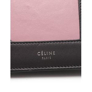 セリーヌ CELINE 二つ折り財布 ダークグレー ピンク 小物 レザー