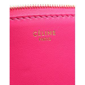 セリーヌ CELINE クラッチバッグ ソロ ピンク オレンジ レザー
