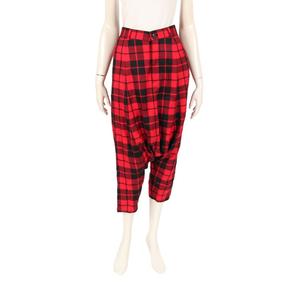 コムデギャルソン COMME des GARCONS サルエルパンツ 赤 黒 S ボトムス 