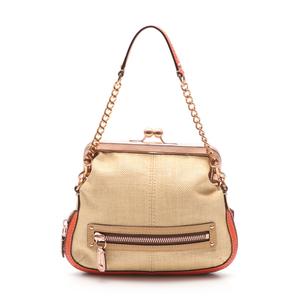 コーチ COACH チェーンショルダーバッグ ベージュ ピンク