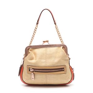 コーチ COACH チェーンショルダーバッグ ベージュ ピンク