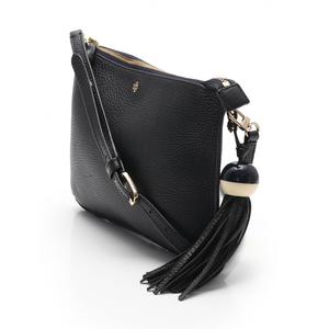 トリーバーチ TORY BURCH ショルダーバッグ 黒 レザー タッセル TASSEL