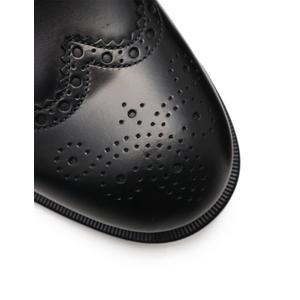 GUCCI シェリーラインエンブロイダリーウイングチップレザーシューズ サイズ6 ブラック グッチ ビジネス ドレス 革靴 GUCCI シェリーラインエンブロイダリーウイングチップレザーシューズ