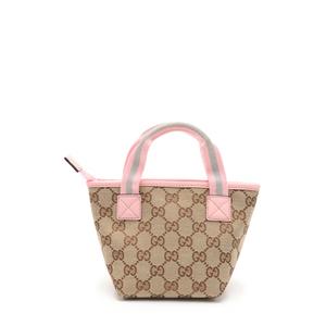 7 Gucci グッチ チルドレン ハンドバッグ 7 チルドレンズ〕GG ハート ハンドバッグ ・ベージュ＆エボニー GG