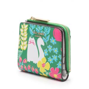 ケイトスペード KATE SPADE 二つ折り財布 緑 マルチカラー 小物