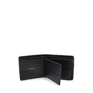 ポールスミス PAUL SMITH 二つ折り財布 黒 マルチカラー 小物 レザー 