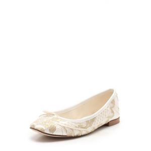 新品　repetto バレエシューズ　ゴールド　37.5 レペット Repetto フラットシューズ バレエシューズ 白 ゴールド