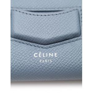 CÉLINE 水色 毛布 モノグラム CELINE セリーヌ 水色 2つ折り長財布 サイフ : 塚口丸十質舗