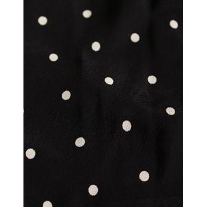 セリーヌ CELINE ブラウス 黒 白 36 トップス 長袖 ドット柄 2B013171D 