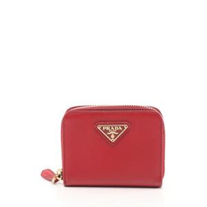 プラダ PRADA ラウンドファスナーコインケース 赤 小物