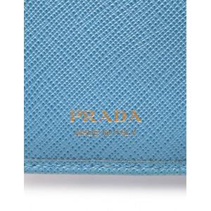 プラダ PRADA 二つ折り財布 水色 小物 サフィアーノレザー