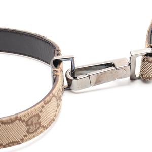 グッチ GUCCI 犬用首輪&リードセット GGキャンバス ベージュ ダーク