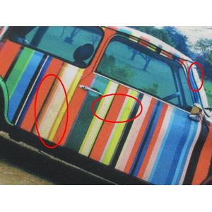 Paul Smith ショルダー バッグ ミニクーパープリント マルチストライプ 希少 Paul Smith ショルダーバッグ 転写プリント ミニクーパー