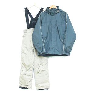 美品　POINT SQUARE スキーウェア　メンズ　M 上下セット　赤と濃灰色 ☆ POINT SUQUARE スキーウェア M ☆（美品 POINT SQUARE スキー