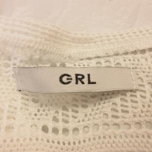 グレイル Grl カーディガン 長袖 ロング フリンジ レース 白 M E697 レディース 117 ベクトルパーク
