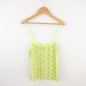 トップショップ TOPSHOP キャミソール シフォン ビーズ 黄 34 *E268 レディース