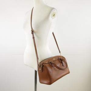 コーチ COACH ショルダーバッグ ハンド 2way レザー キャメル 茶