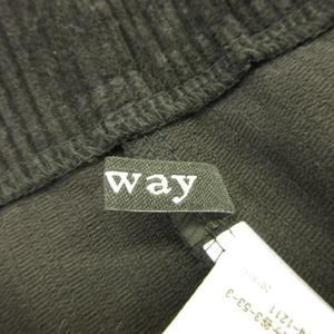 ワンウェイ one way ミニスカート 台形 コーデュロイ 黒 M *T789 レディース