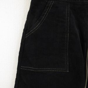 ワンウェイ one way ミニスカート 台形 コーデュロイ 黒 M *T789 レディース