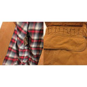 ラルフローレン RALPH LAUREN オイルドハンティングジャケット 長袖 コーデュロイ 茶 S *T29 メンズ