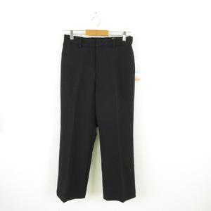 未使用品 クロッシー CLOSSHI スラックス パンツ ストレート ロング ストレッチ 黒 L *T548 レディース