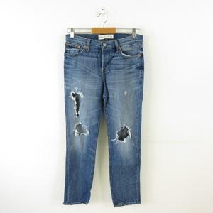 ギャップ GAP ボーイフレンドデニム ジーンズ ロングパンツ ダメージ 青 25 *T711 レディース