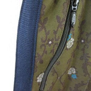 【中古】ハク スーパーハッカ H.A.K ニットジャカードトラックパンツ ロング 花柄 カーキ 緑 2 *T274 レディース ハク スーパーハッカ H.A.K ニットジャカードトラックパンツ ロング 花