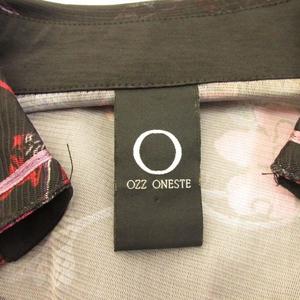 オッズオネスト OZZ ONESTE メッシュシャツ 七分袖 花柄 黒 オッズオネスト OZZ ONESTE メッシュシャツ 七分袖 花柄 ストレッチ 黒