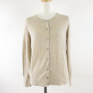バナナリパブリック BANANA REPUBLIC ニットカーディガン 長袖 ベージュ M *T896 レディース