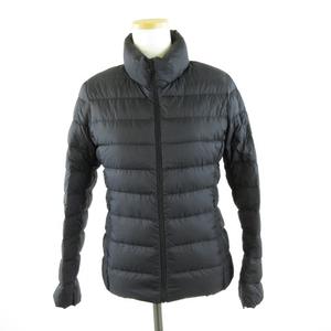 ユニクロ UNIQLO ウルトラライトダウンジャケット ジップアップ 長袖 黒 S *A977 レディース