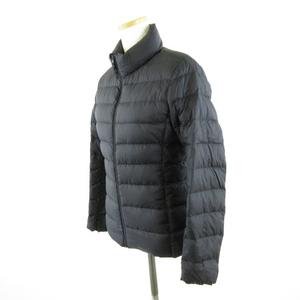 ユニクロ UNIQLO ウルトラライトダウンジャケット ジップアップ 長袖 黒 S *A977 レディース