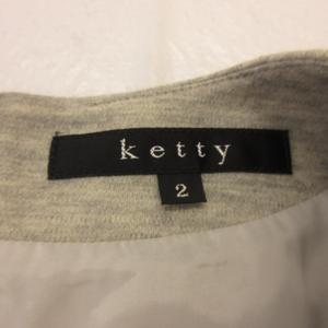 ケティ KETTY ワンピース ミニ 七分袖 チェック グレー 2 *T386 レディース