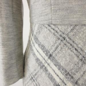 ケティ KETTY ワンピース ミニ 七分袖 チェック グレー 2 *T386 レディース