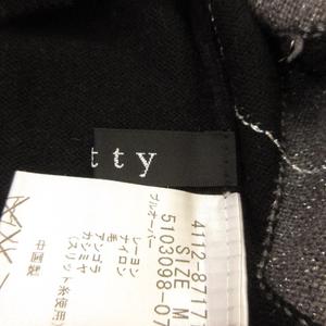 ケティ KETTY ニット セーター 半袖 タートルネック アーガイルチェック 黒 M *T404 レディース